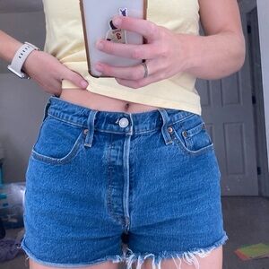 Levi 501 Blue Denim Women's Shorts
